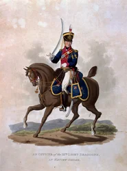 An Officer of the 9th Light Dragoons in Review Order, from 
